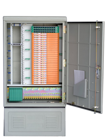 Telecommunication Outdoor Wall Mounted 144 Core Fiber Optic Cabinet with Splitter