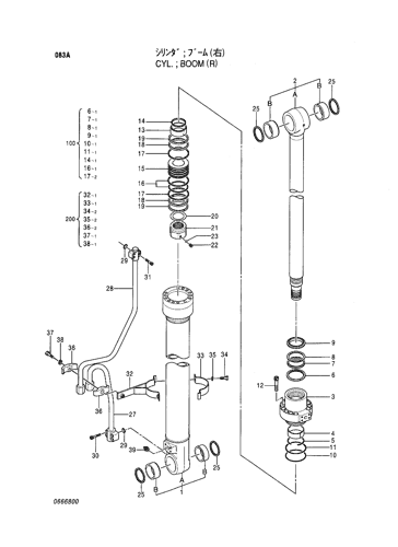 4364912 Комплект уплотнения бум-цилиндров для экскаваторов Hitachi Бум-цилиндров EX120 EX120-5 EX120SS-5 EX120-5 JPN EX130H-5 EX120-5H
