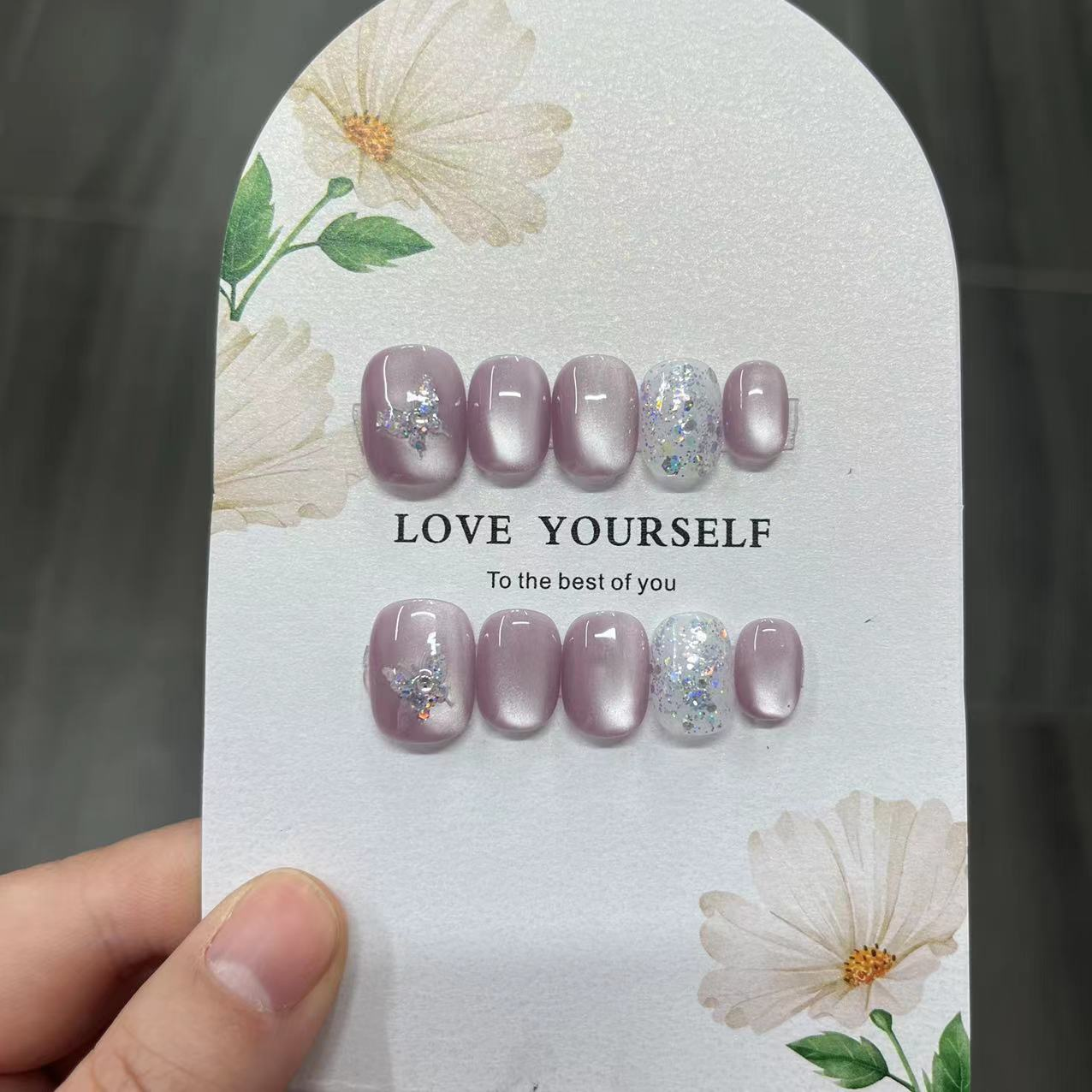 10Pcs Handmade Fake Nails Trending Design Wearable Artificial Press On Nails