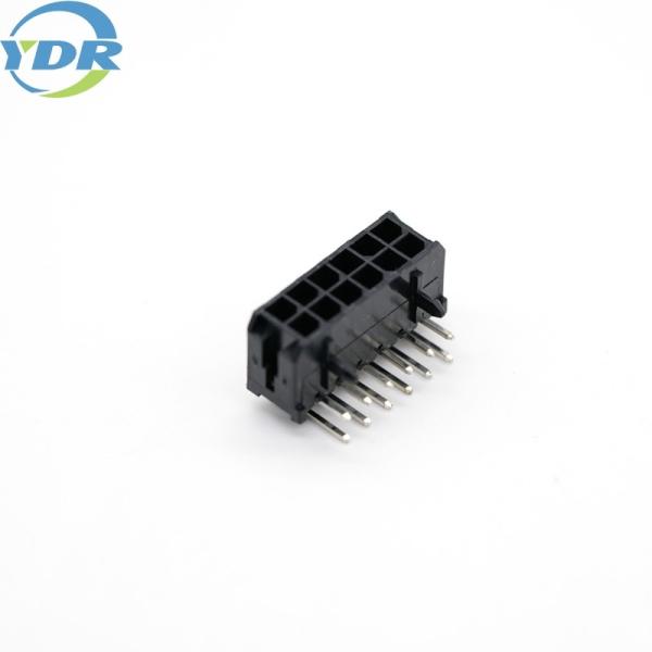 90 Degree Vertical Molex 12 Pin Connector LCP Tin Plated Material