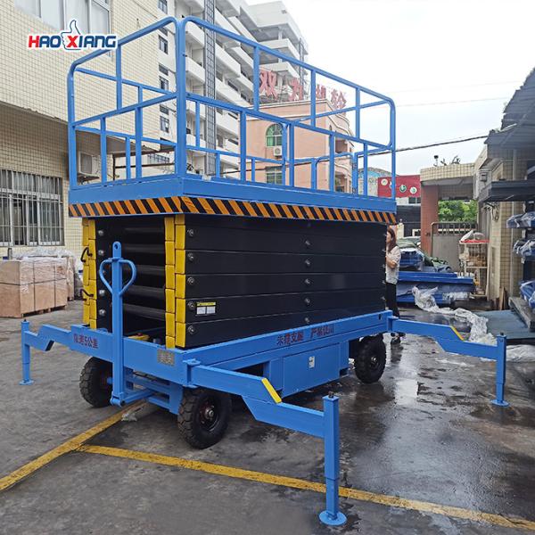 Indoor Outdoor Mini Mobile Scissor Lift 400kg-3100kg Wheeled Scissor Lift