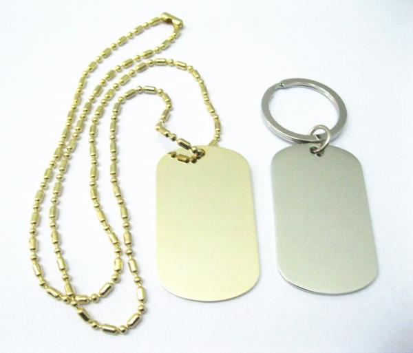 Professional Metal Dog Tags , Engraved Logo Tags Customized Size / Shape