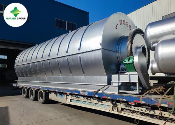 High Oil Yield Waste Plastic And Tyre Pyrolysis Plant 3 Condensers To Fuel Oil
