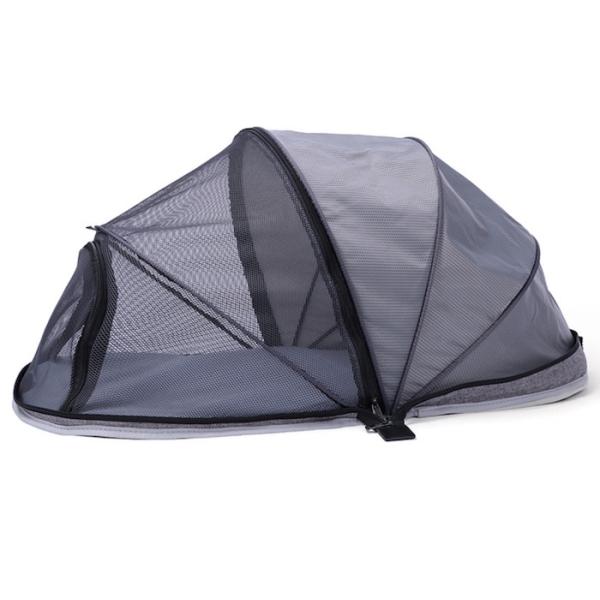 Вагонетка собаки вагонетки несущей собаки голубого холста ковбоя уютная на колесах 53x39x82cm