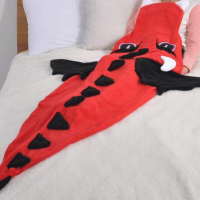 Knit Animal Tail Blanket Customized Cozy Double Sided Fleece Blanket