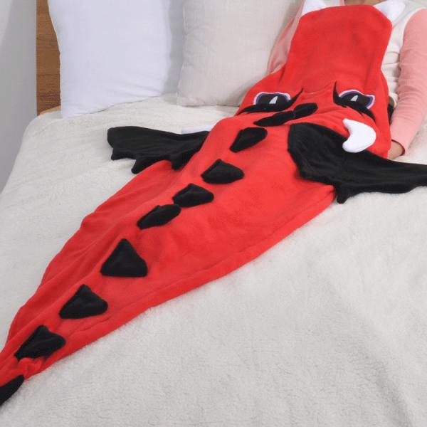 Knit Animal Tail Blanket Customized Cozy Double Sided Fleece Blanket