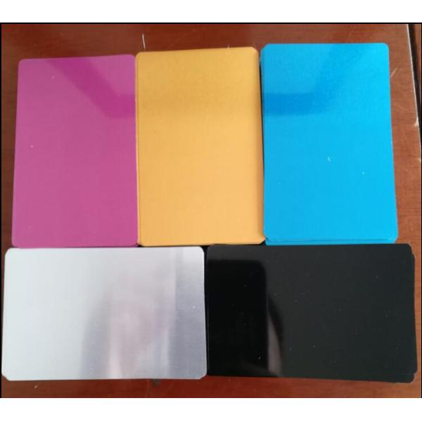 Plain Silver Anodized Engraved Aluminium Business Cards 85x54mm