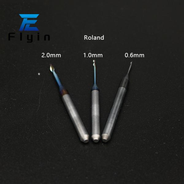 Silver Roland Dental Milling Burs 500 Tooth Service Life for Zirconia PMMA Wax