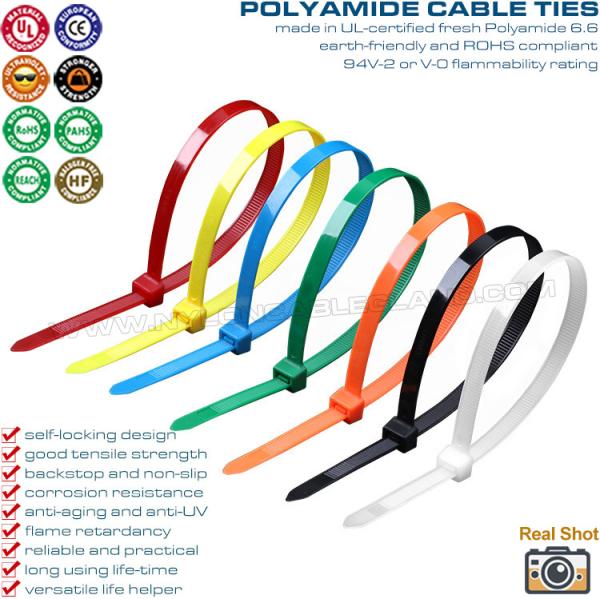 Abraçadeiras 4,8x300mm cinta tira plástica, amarração cabo de nylon 66 ajustável de Ø3,5~80mm (50lbs) para casa, jardim