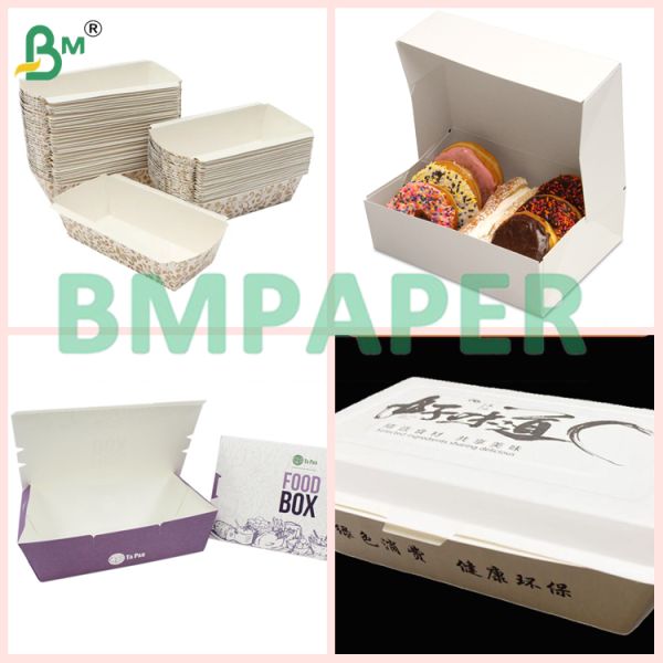 Grease Resist Paperboard Lunch Box Cardboard 290gsm With PE Coating