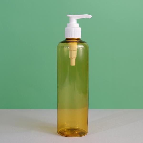 PET Custom Empty Lotion Serum Cylindrical 8oz 16oz 1000ml Plastic Shampoo Pump Bottle With Black Foam Pump