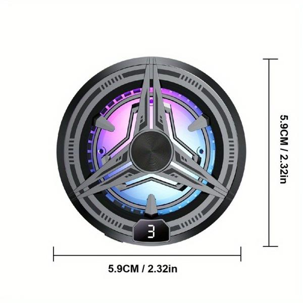 Black Mobile Phone Cooler For Gaming , Micro-USB Connector Phone Cooling Fan