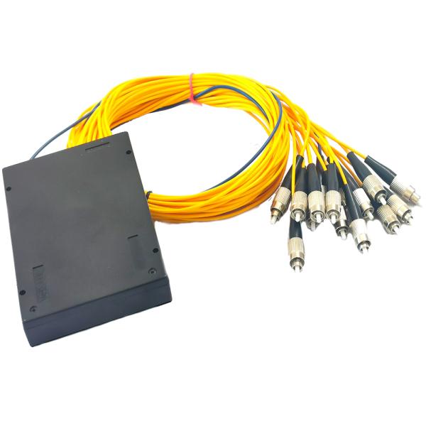 FC UPC 1X16 Fiber Optic PLC Splitter Low Polarization Dependent Loss