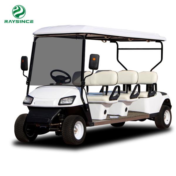 Latest design new energy electric golf cart 72V battery operated golf trolley with 6 seats