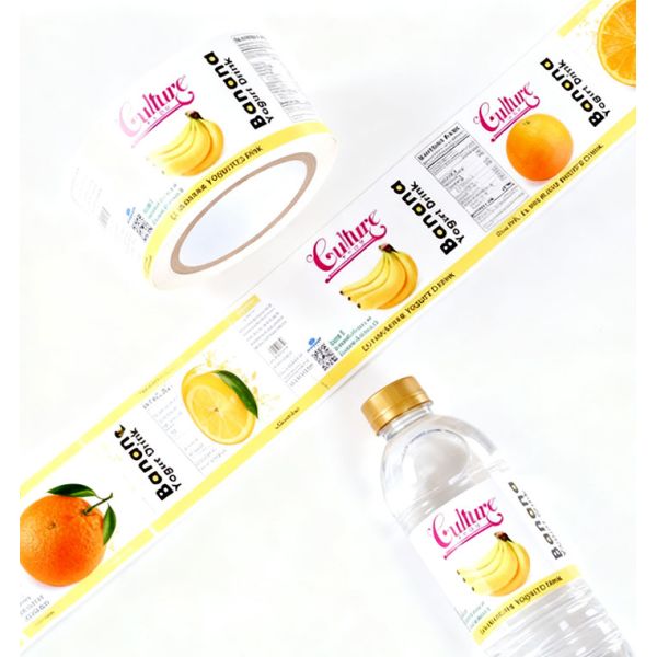 Custom Waterproof Adhesive Personalized Juice Bottle Waterproof Packaging Label Vitamin Enhanced Water Label