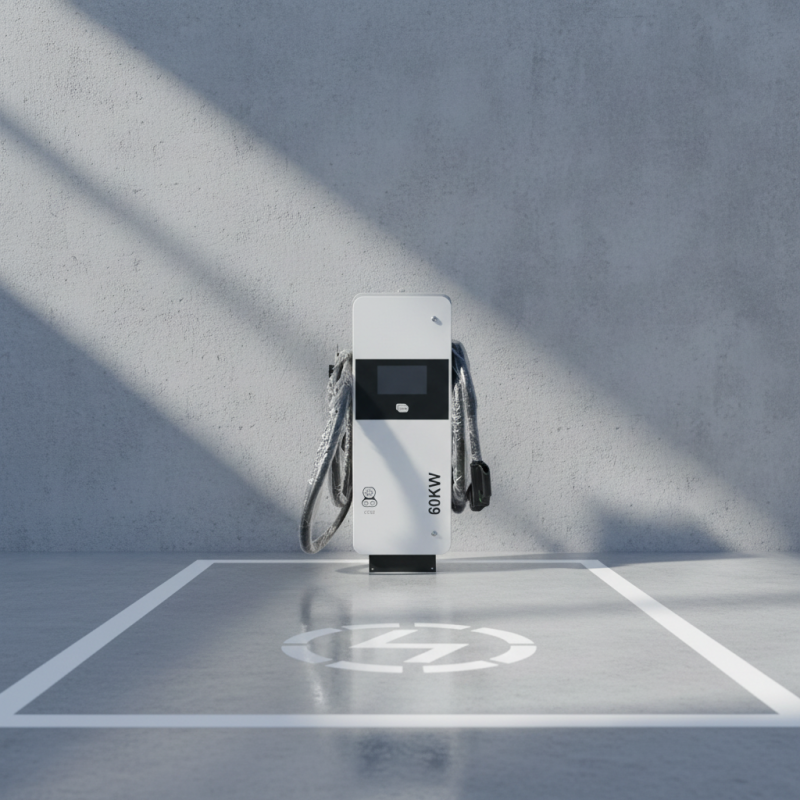 60KW DC Fast Charger with Dual Connector CCS2 CHAdeMO for High Capacity Fleet Charging