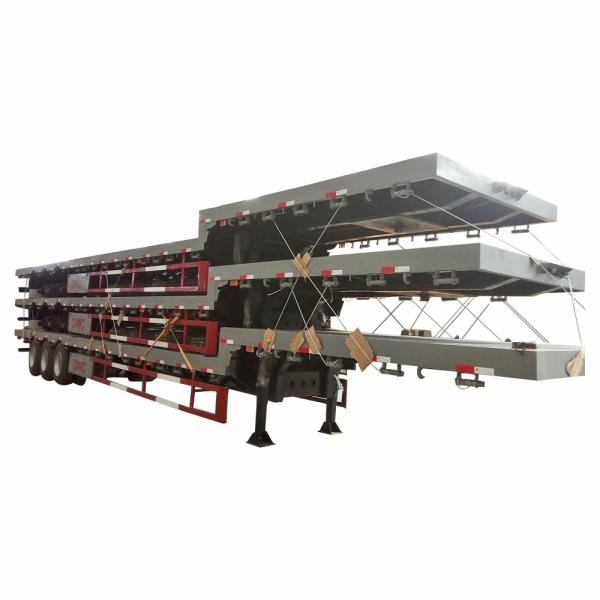 Heavy Duty Lowboy Trailer Lowbed Semi Trailer With Mechanical Ladder Truck Trailer for Zimbabwe