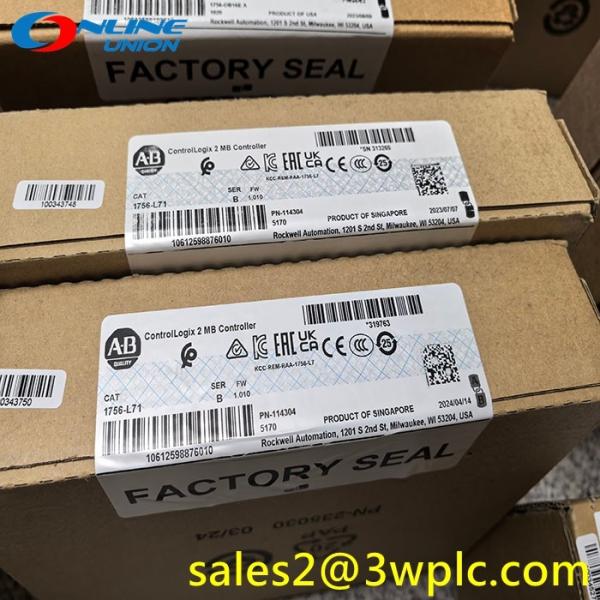 1756-L71 Allen Bradley 100 Non Volatile Memory Option ControlLogix Logix5571 Controller 