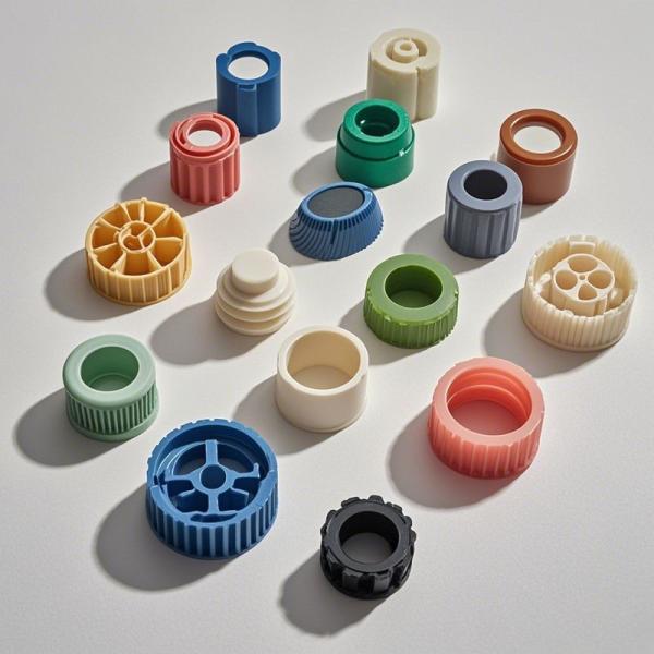 ABS PP PA PA6 PA66 Custom White And Red Plastic CNC Machined Parts CNC Plastic Parts