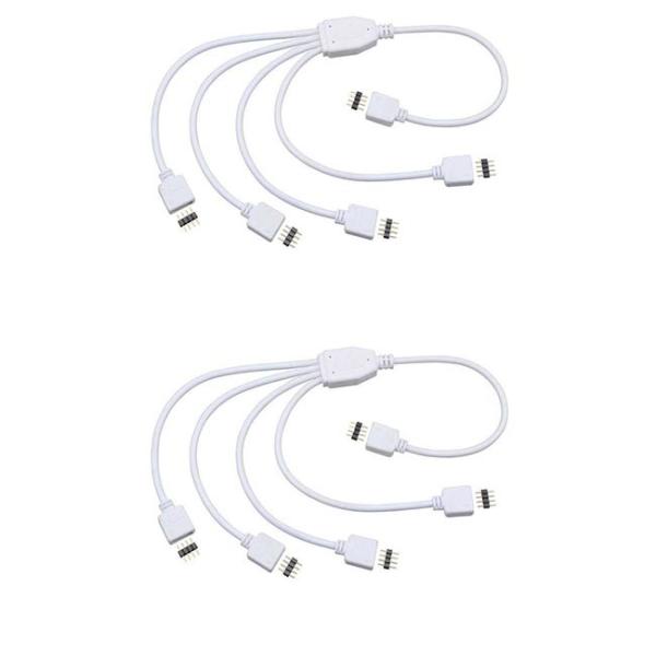 6 connecteur de diviseur de la borne 2.0mm RGBCCT 1 à femelle 4 au câble de connecteur femelle pour la lumière de bande de RGB+CCT LED