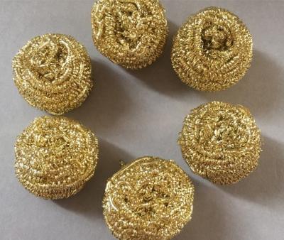 Strong Decontamination Copper Scrub Pad , Antibacterial Brass Copper Wool Pad