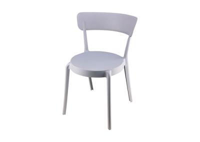 50cm White Plastic Dining Chairs PP Polypropylene Scratch Resistant