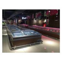Latest Sliding Door Low-Temperature Frozen Meatballs Food Storage Display Island Cabinet Freezer