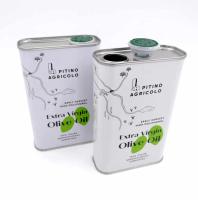 OEM / ODM Cannes métalliques d'huile d'olive 500 ml Ronde 4L Carré Cannes d'huile d'étain de qualité alimentaire