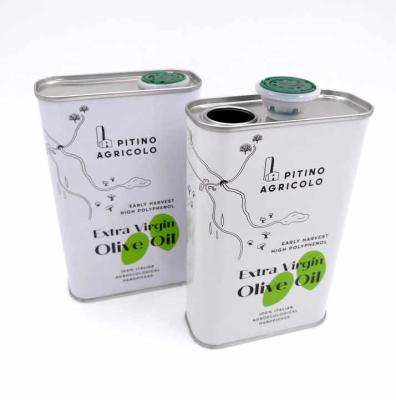 OEM / ODM Metal Olive Oil Cans 500ml Round 4L Square Oil Tin Can Food Grade