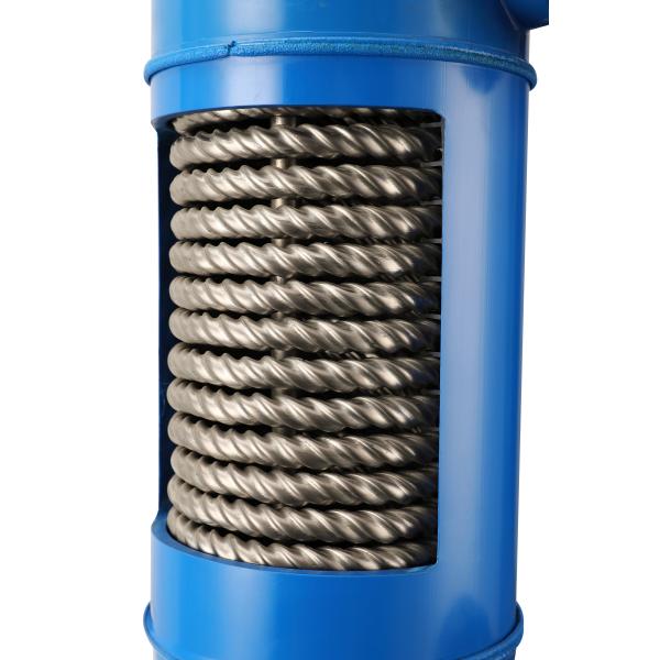 MHTA-7 tubo de titanio atornillado intercambiador de calor de carcasa de PVC para piscina bomba de calor, acuario chiller evaporador