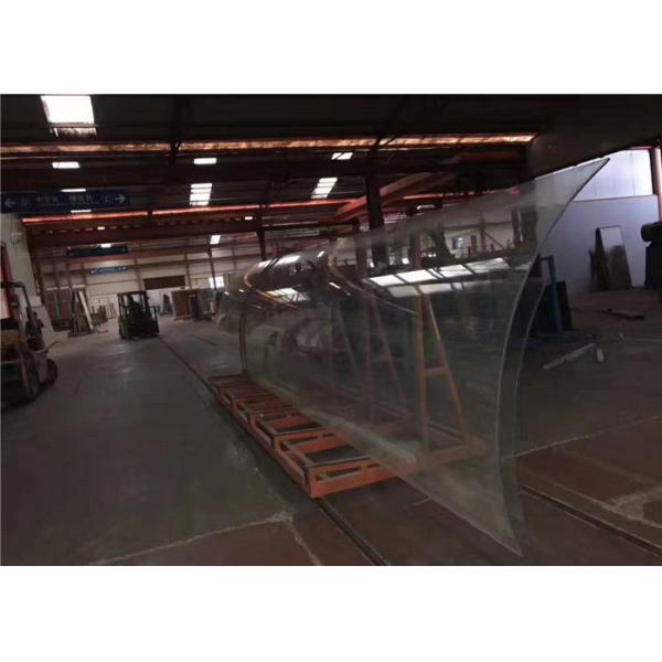 Bend / Curved Tempered Safety Glass For Curtain Wall , Toughened Safety Glass
