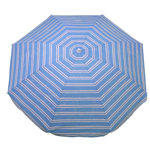 6ft Polyester Cloth Fabric Outdoor Patio Umbrella 3 Sections Steel Pole