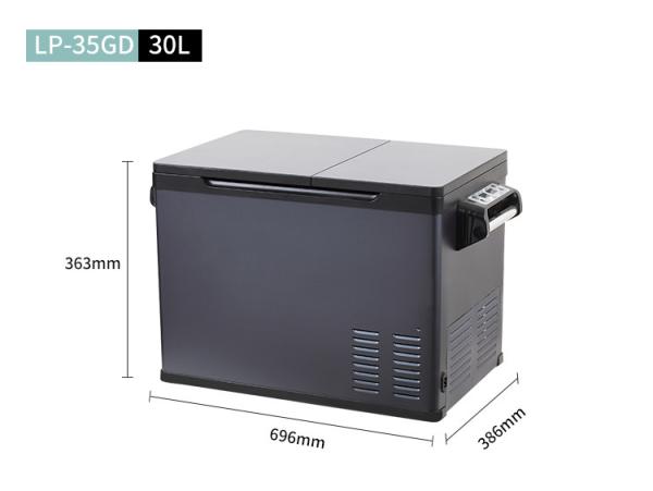16 Kgs Dual Control 30L DC12V 24V Car Freezer Refrigerator Solar Panel Powered for Camping