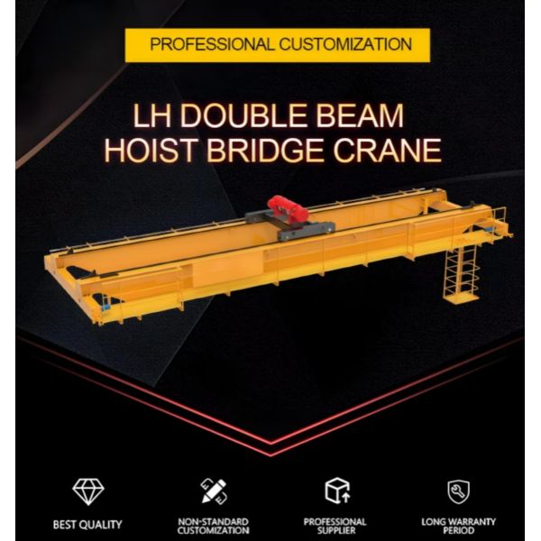 30 Ton Lifting Capacity Double Beam Box Overhead Crane with Ground and Remote Control for Construction