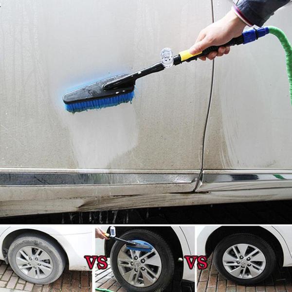 Multifunctional Soft Bristle Car Detailing Brush With Foam Bottle
