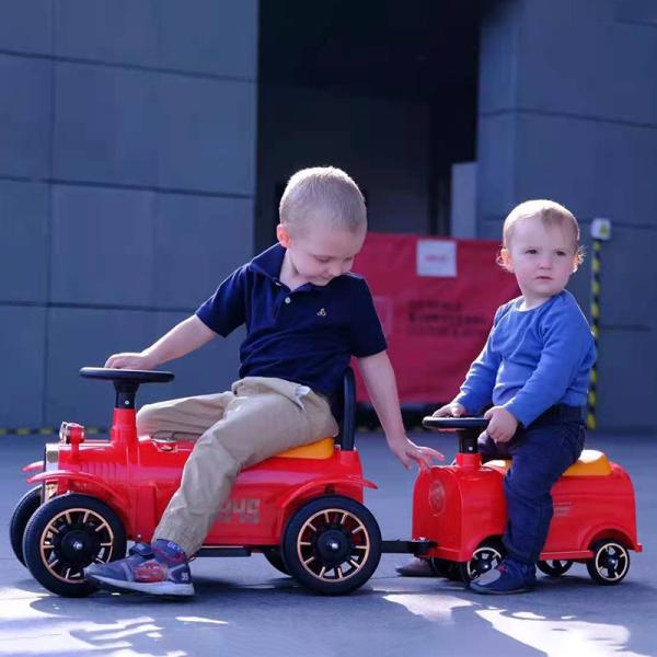 Dual Drive 12V Children Small Electric Train Rechargeable Two Seat Kids Car