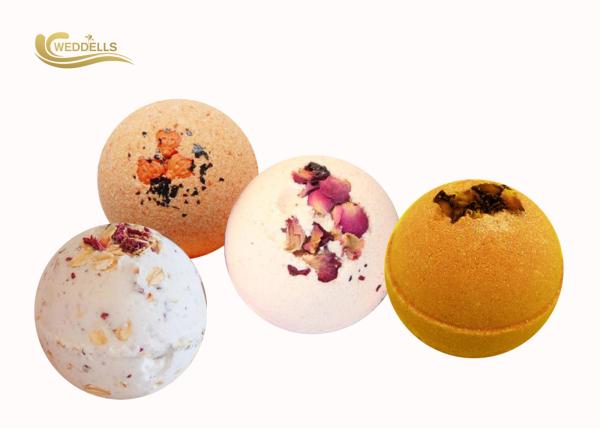 Handmade Moisturizing Bath Bomb , Fizzy Bath Bombs Dried Flowers For Hotel Spa