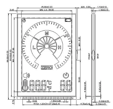 OEM ODM Черный фон VA ЖК-дисплей Гигрометр Дисплей термометр
