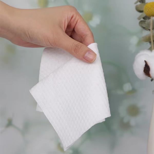 Serviette jetable pour le visage en coton non tissé 50 g/m² - 120 g/m² lingettes jetables sèches pour le visage