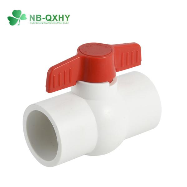 Modo de condução manual Média de água Compacta válvula de esferas de plástico PVC válvula com competitivo