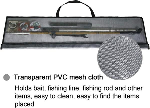 Fishing Rod Case Three Layers Fishing Rod Bag Oxford Folding Fishing Pole Bag Outdoor Waterproof Tackle Storage