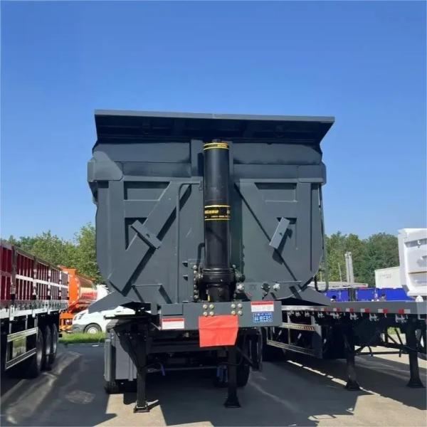 Truck Trailer 3 Axle 4 Axle Tipping Tipper Rear Dump Truck Semi Trailer For Construction