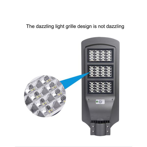 LED solar street lamp Street Light 6500K light control + radar sensor Lens