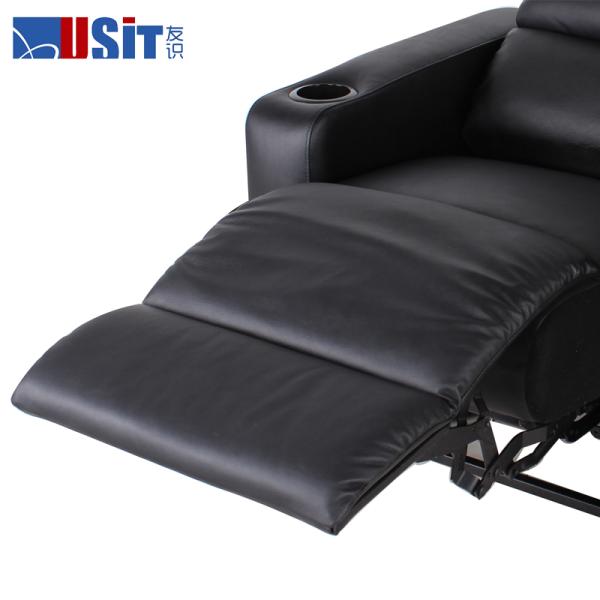 Home Theater Electric Recliner Chair With Headrest Adjustable Height Easy Cleaning