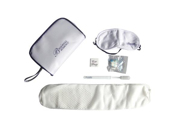 Airline Travel Amenity Kits With White Microfiber Pouch And Skidproof Socks