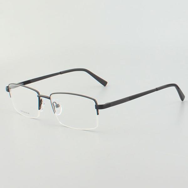 Half Frames 52 - 18 - 140 Anti Blue Light Male Retro Glasses