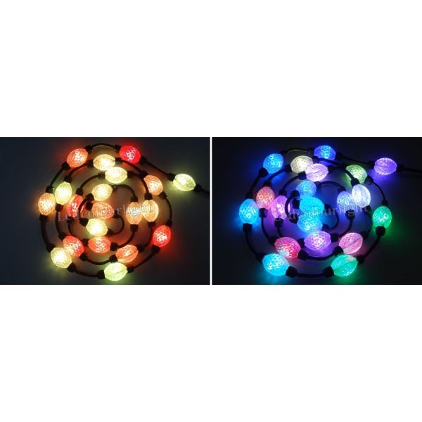 35mm Diameter DMX512 Controllable RGB LED Ball Light String with Custom Spacing