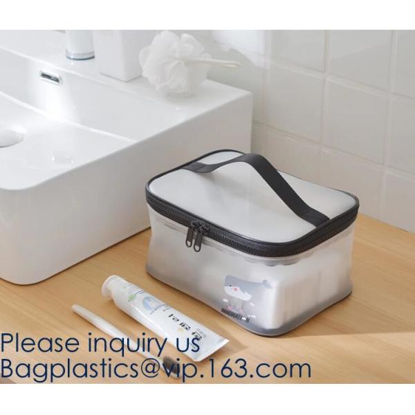 Small Clear PVC Waterproof Bag with Zipper Closure, Mini Portable Transparent Plastic Organizer Pouch for Cosmetic, Make