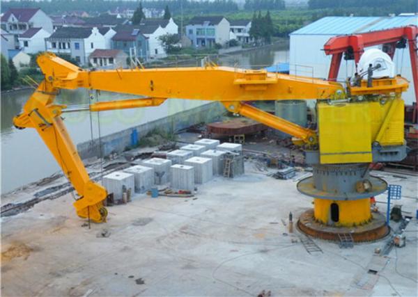 OUCO 100T10M Knuckle Boom Crane With ABS Tested At Factory Site