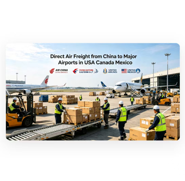 Direct Air Freight from China to Major Airports in USA Canada Mexico
